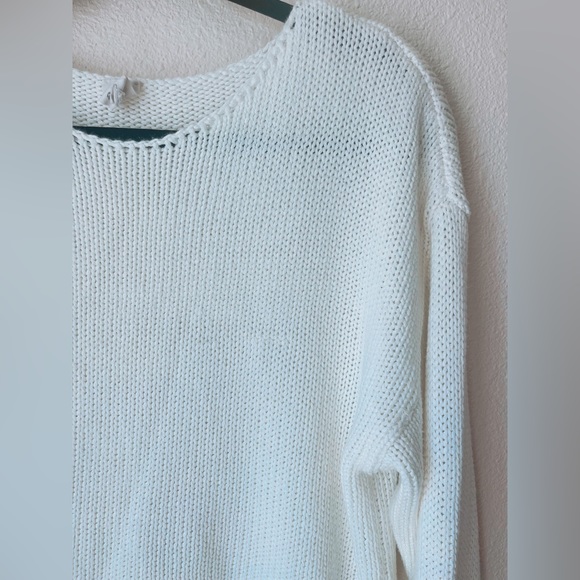 White Lightweight Knit Sweater - Picture 4 of 5